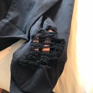 Express Jeans - Black, Distressed Express High Rise - 12 Express Jeans - Black, Distressed Express High Rise - 12